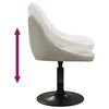 vidaXL Esszimmerst&uuml;hle 4 Stk. Drehbar Creme Samt