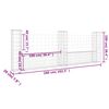 vidaXL Gabionenkorb U-Form mit 3 Säulen Eisen 260x20x100 cm