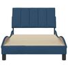 vidaXL Bettgestell ohne Matratze "Hanko" Blau 100x200 cm Stoff