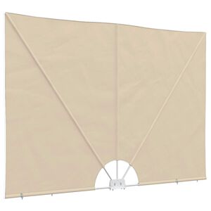 vidaXL Faltbarer Terrassen-Seitenf&auml;cher Creme 240&times;160 cm