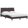 vidaXL Bett mit Matratze Dunkelbraun 140x190 cm Stoff