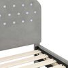 vidaXL Kinderbettgestell mit Kopfteil Hellgrau 90 x 200 cm Samt