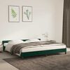 vidaXL Bettgestell ohne Matratze Dunkelgr&uuml;n 200x200 cm Samt
