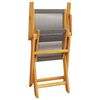 vidaXL 3-tlg. Bistro-Set Grau Polypropylen und Massivholz