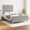 vidaXL Bettgestell ohne Matratze Hellgrau 120x190 cm Stoff