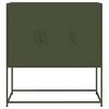 vidaXL Sideboard Olivgr&uuml;n 100,5x39x107 cm Stahl