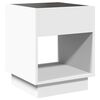 vidaXL Couchtisch mit Infinity-LED Wei&szlig; 40x40x50 cm