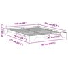 vidaXL Bettrahmen Braun 160 x 210 cm Massives Kiefernholz