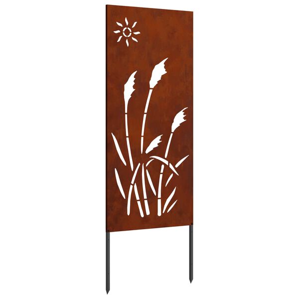 vidaXL Garten Sichtschutz-Leinwand Rostig 50 x 140 cm Wetterfeststahl