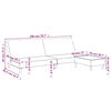 vidaXL Schlafsofa 2-Sitzer mit Fu&szlig;hocker Rosa Samt