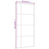 vidaXL Schiebet&uuml;r ESG-Glas und Aluminium 90x205 cm Wei&szlig;