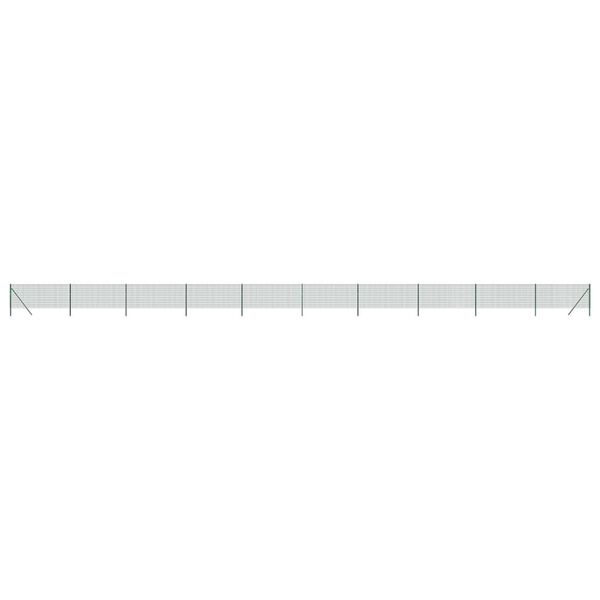 vidaXL Maschendrahtzaun Gr&uuml;n 0,8x25 m Verzinkter Stahl