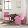 vidaXL Esszimmerst&uuml;hle mit Rollen 2 pcs Rosa 58 x 65 x 94 cm Stoff