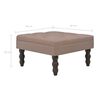 vidaXL Hocker Braun 60 x 60 x 36 cm Polyester