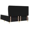 vidaXL Boxspringbett mit Matratze Dunkelgrau 90x190 cm Schwarz Stoff