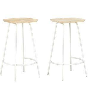 vidaXL Barhocker 2 Stk. Mango Massivholz