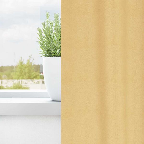 vidaXL Verdunkelungs-Vorh&auml;nge mit Ringen 2 pcs Beige 260 x 140 cm