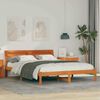 vidaXL Bettrahmen Wachsbraun 150 x 200 cm Massives Kiefernholz
