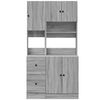 vidaXL K&uuml;chenschrank Grau Sonoma 95x50x180 cm Holzwerkstoff