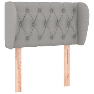 vidaXL Kopfteil mit Ohren Hellgrau 83x23x78/88 cm Stoff