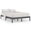 vidaXL Massivholzbett Grau 180x200 cm