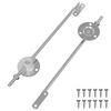 vidaXL Deckelst&uuml;tzscharnier 2 pcs Silber 194 x 36 x 18 mm Eisen