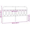 vidaXL Kopfteil Metall Schwarz 160 cm