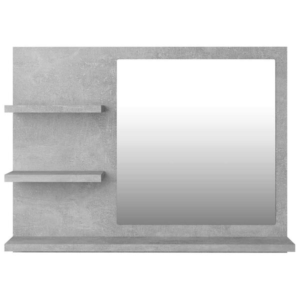 vidaXL Badspiegel Betongrau 60x10,5x45 cm Holzwerkstoff