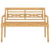 vidaXL 4-tlg. Garten-Lounge-Set mit Kissen Massivholz Teak