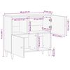 vidaXL Sideboard 80x33x75 cm Massivholz Mango