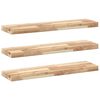 vidaXL Schweberegale 3 Stk. 80x20x4 cm Massivholz Akazie Unbehandelt