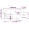 vidaXL 3-Sitzer-Sofa mit Kissen Hellgrau 210 cm Mikrofasergewebe