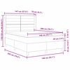 vidaXL Boxspringbett mit Matratze Schwarz 140 x 200 cm Stoff