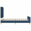 vidaXL Bettgestell mit Kopfteil Blau 140 x 200 cm Stoff