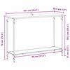vidaXL Konsolentisch mit Regal Schwarz Eichen-Optik 101 x 30.5 x 75 cm