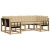 vidaXL Outdoor-Sofagarnitur 6 stk. Wei&szlig; und Beige