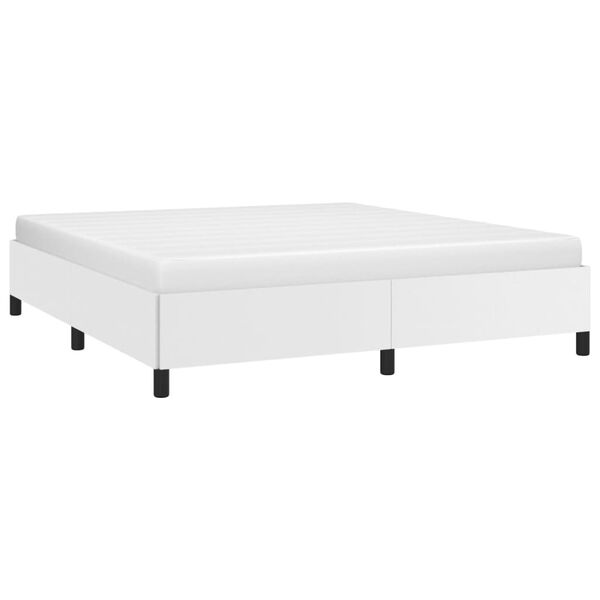 vidaXL Bettgestell Wei&szlig; 160x200 cm Kunstleder