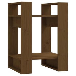 vidaXL B&uuml;cherregal/Raumteiler Honigbraun 41x35x57 cm Massivholz Kiefer