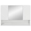 vidaXL Spiegelschrank Hochglanz Wei&szlig; 80 x 17 x 55 cm Holzwerkstoff