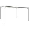 vidaXL Pavillon Wei&szlig; 4x4 m 180 g/m&sup2; Stoff und Stahl