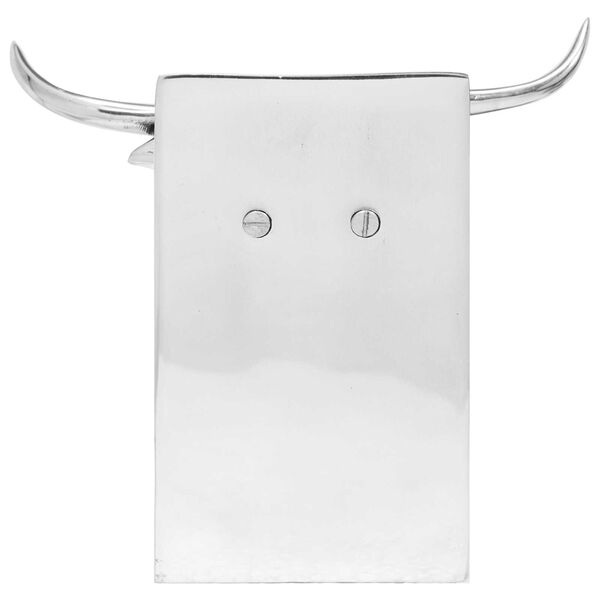 vidaXL Buchst&uuml;tzen 2 pcs Silber 17 x 15 x 27 cm Aluminium