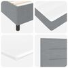 vidaXL Boxspringbett mit Matratze Hellgrau 140 x 200 cm Stoff