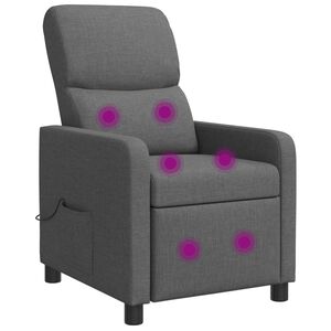 vidaXL Massage Relaxsessel Dunkelgrau Polyester