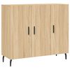 vidaXL Sideboard Sonoma-Eiche 90x34x80 cm Holzwerkstoff