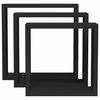 vidaXL W&uuml;rfelregale 3 Stk. Schwarz MDF