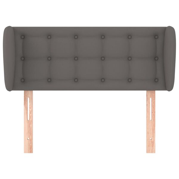 vidaXL Kopfteil mit Ohren Grau 83x23x78/88 cm Kunstleder