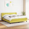 vidaXL Boxspringbett mit Matratze Gr&uuml;n 160x200 cm Stoff