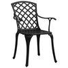 vidaXL 3-tlg. Bistro-Set Schwarz Aluminiumguss