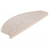 vidaXL Stufenmatten 15 Stk. 65x24x4 cm Taupe Halbrund Gro&szlig;