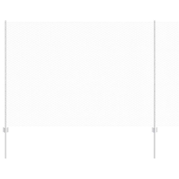 vidaXL Zaun mit Pfosten Silber 1,6 x 100 m Stahl
